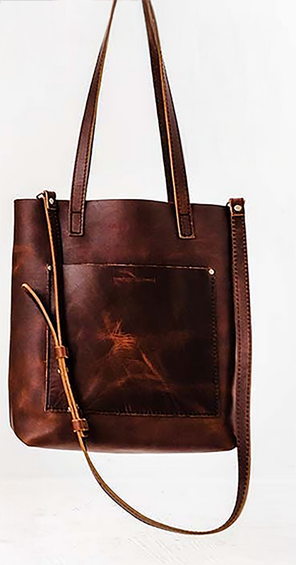 Portland Leather Tote | Cross Body with Zipper