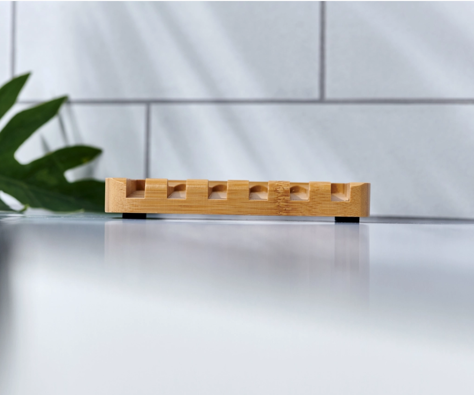 THE 9LIST SHOP: Bamboo Waterfall Self-Draining Soap Dish from Desesh